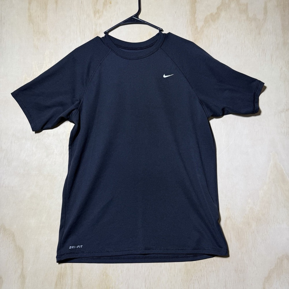 Nike Dri-FIT Men’s Large Black Short Sleeve Training Shirt UPF 40+ Swoosh